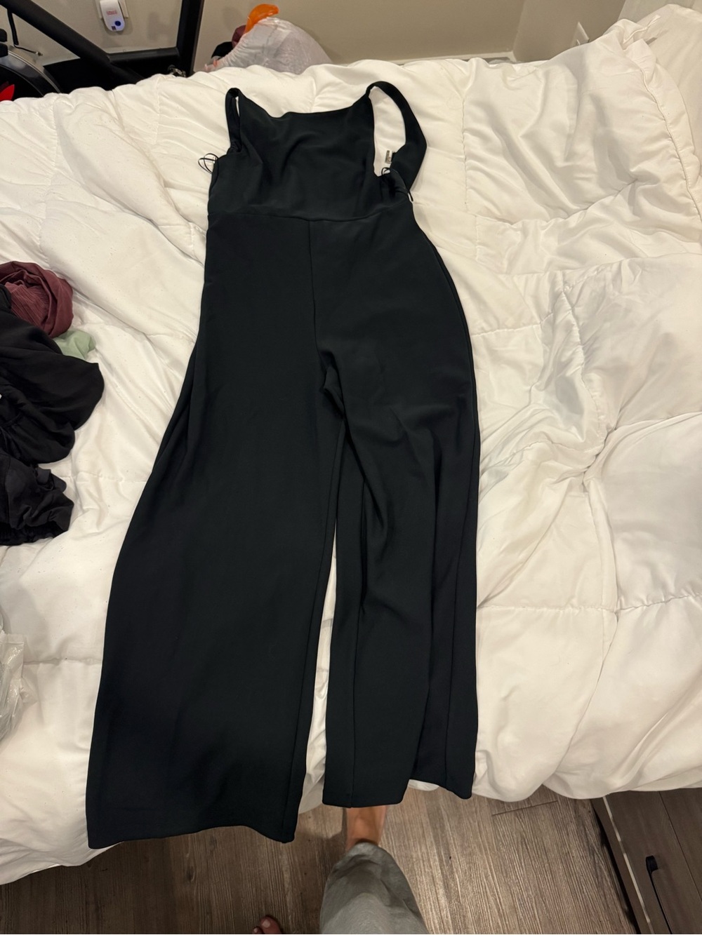 Abercrombie & Fitch Black Wide-Leg Jumpsuit with Straps